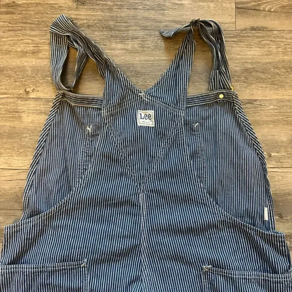 Vintage 40s 50s Lee Railroad Striped Coveralls Size 44x31